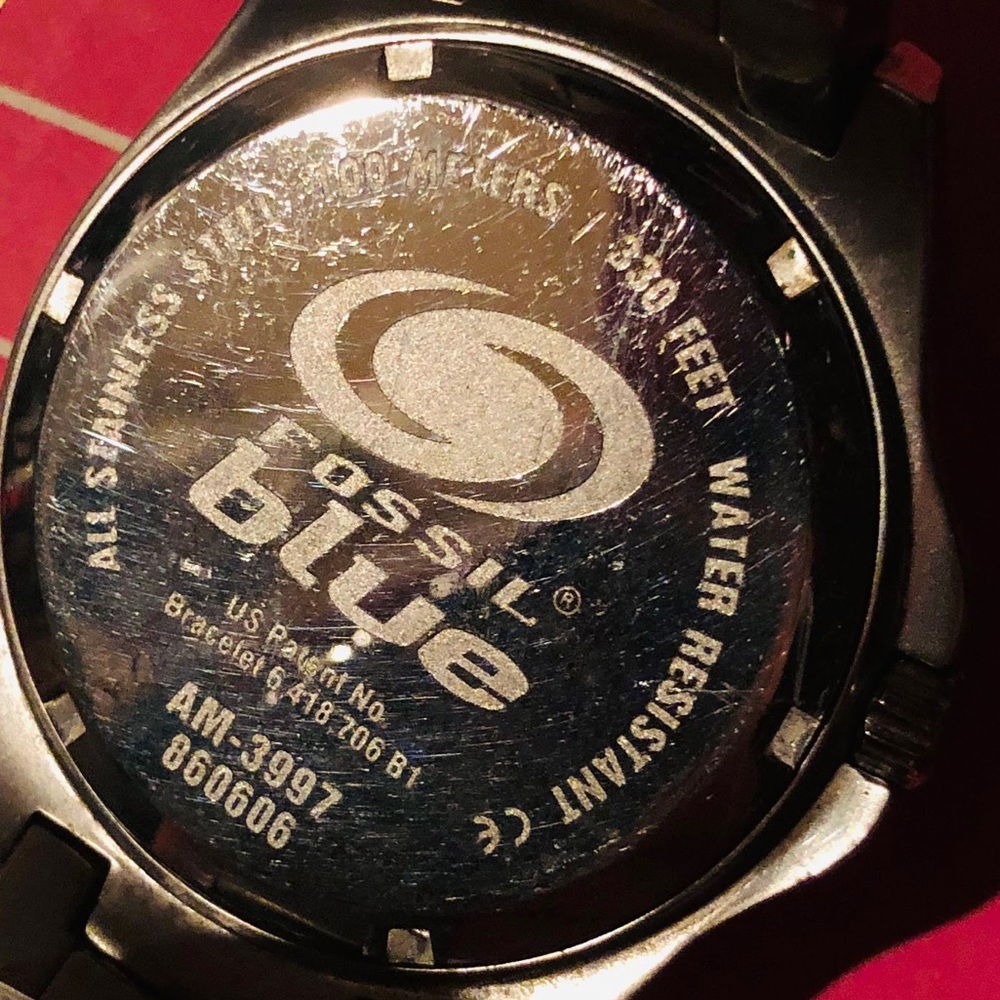 FOSSIL Black Dial Stainless Steel Quartz Watch - Picture 2 of 9